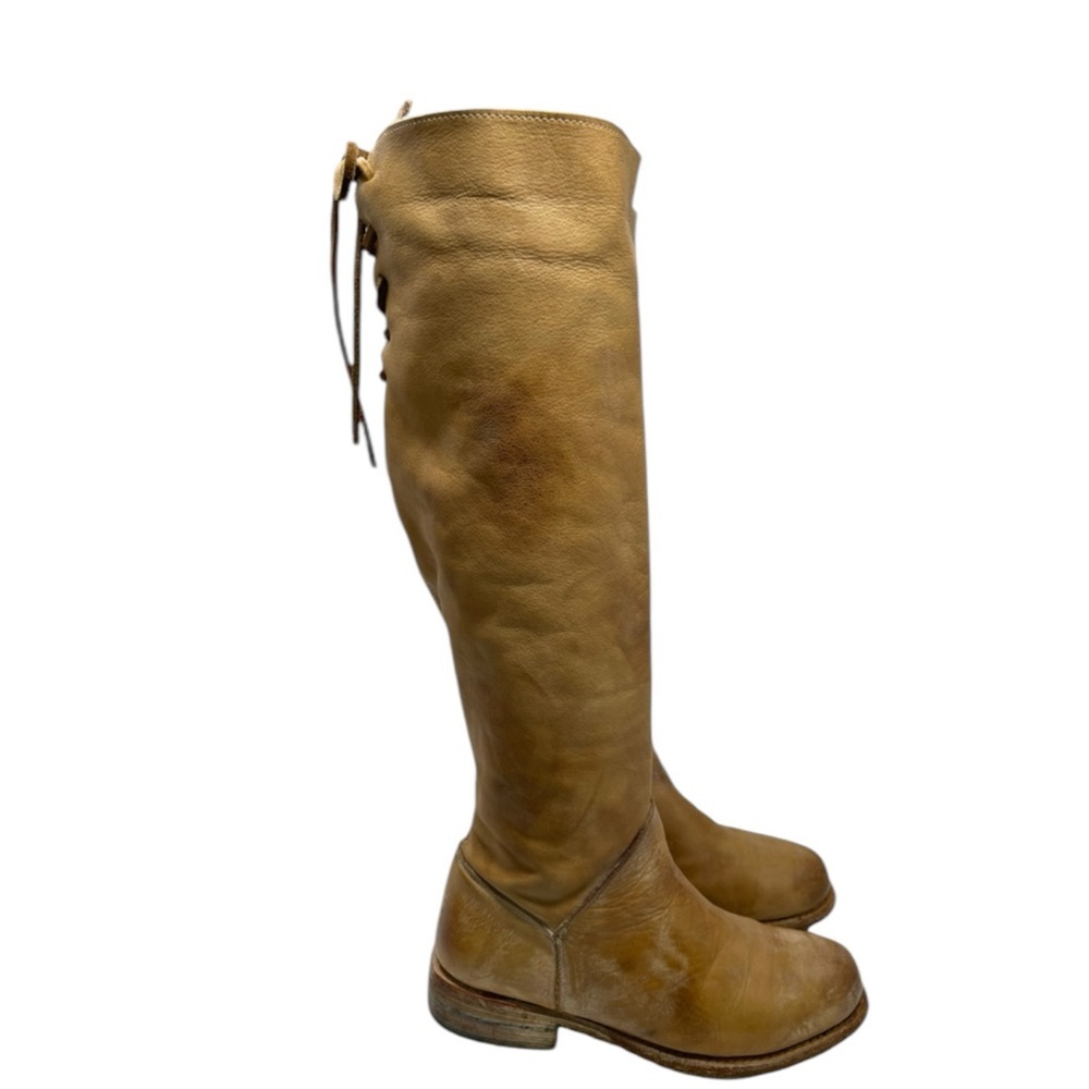 BED STU Manchester Distressed Leather Tall Riding Boots Tan Size 7.5 - STUNNING! - Picture 3 of 9